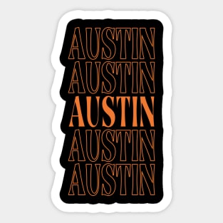 Retro Gifts Name Austin Personalized Styles Sticker